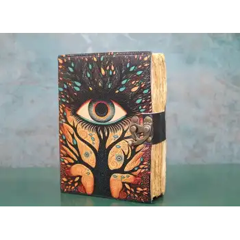 Göz Tasarımlı Deri Defter