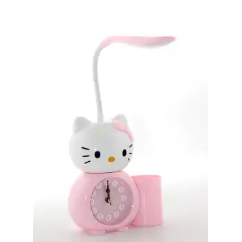 Hello Kitty Masa Lambası Saat Ve Kalemlik
