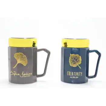 Ayna Kapaklı Porselen Kupa Bardak