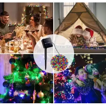 100 Led RGB Solar 12m