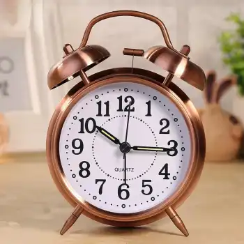 Bakır Metal Alarmlı Masa Saati