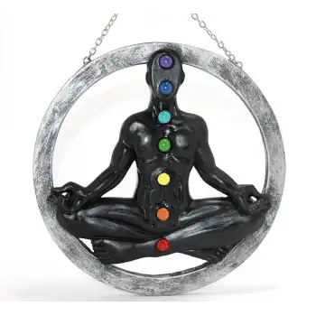 Polyester Duvara Asmalı 7 Chakra Pano