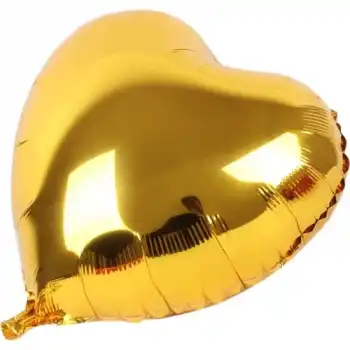 The Best Nzm Kalp Balon Folyo Sarı 45 cm 18 Inç