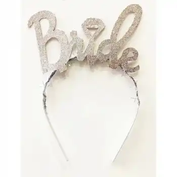 The Best Nzm Gümüş Renk Bekarlığa Veda Italik Yazı Alyanslı Bride Taç
