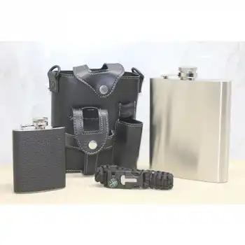 Deri Kılıflı Matara Seti ALK3929