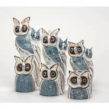 Ahşap 3lü Baykuş Seti 3okas-18