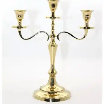 Pirinç 3lü Şamdan 4612