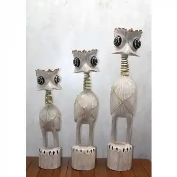 Ahşap 3lü Deve Kuşu Seti 90 cm Trendy:7
