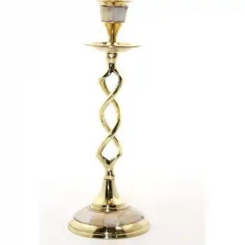 Tekli Pirinç Sedefli Şamdan 5078