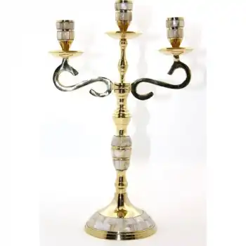 Pirinç Sedefli 3lü Şamdan 18912