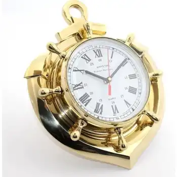 Pirinç Çapa Tasarımlı Dümenli Saat 2080