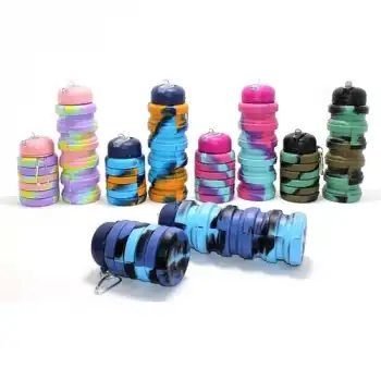 Katlanabilir Portatif Silikon Su Şişesi 500 ml ALK3140