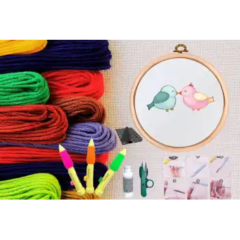 Punch Seti Nakış Seti Kasnaklı Kendin Yap Seti Seri 29