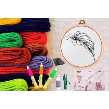 Punch Seti Nakış Seti Kasnaklı Kendin Yap Seti Seri 26