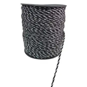 Bileklik ipi, Hediye Paketleme ipi, Şans, Bereket, Aşk, Şifa, Güç 5 mm Pamuk  5 metre Siyah