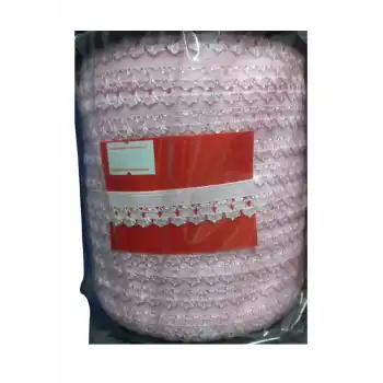 Çamaşır Lastiği Dantelli 1 cm 1 Metre Açık Pembe