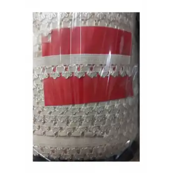 Çamaşır Lastiği Dantelli 1 cm 75 Metre 1 Top Krem