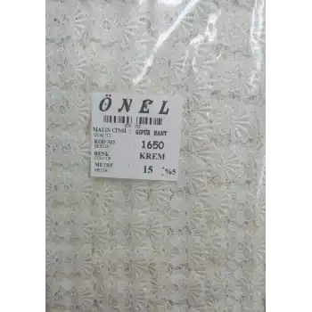 Dantel Polyester Güpür Bant Krem 15 Metre En 6 cm ON-1650-KR