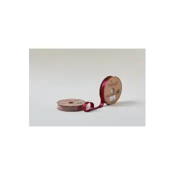 Biye Saten Katlı 022 Bordo 2 cm 25 Metre %100 Polyester