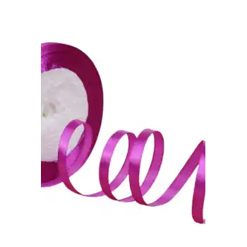 Saten Kurdele 6 mm Fuşya 70 Metre