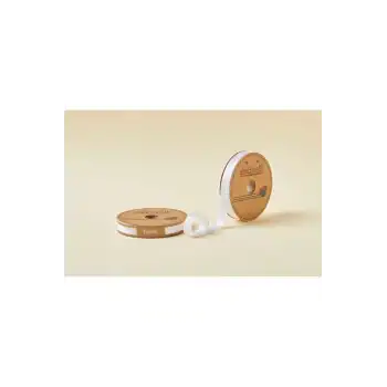 Biye Saten Katlı 041 Kırık Beyaz 2 cm 25 Metre %100 Polyester