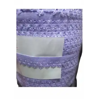 Çamaşır Lastiği Dantelli 1 cm 75 Metre 1 Top Lila