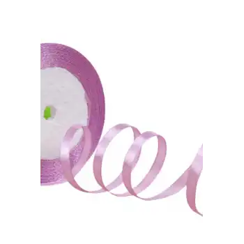 Saten Kurdele 6 mm Lila 2 Metre