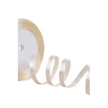 Saten Kurdele 1 cm 10 Metre Ekru