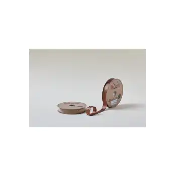 Biye Saten Katlı 047 Kahverengi 2 cm 25 Metre %100 Polyester