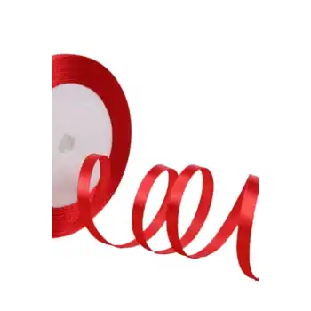 Saten Kurdele 2 cm 10 Metre Kırmızı