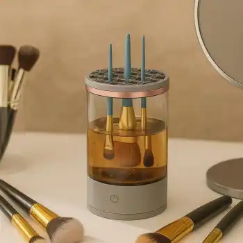 BUFFER® USB Şarjlı Makyaj Fırçası Temizleyici Aparat Hızlı Kurutmalı, Çok Yönlü Fırça Temizleyici