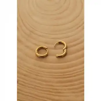 Karce Gold Renk Halka Erkek Küpe