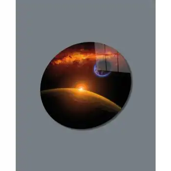 Gezegen Oval Cam Tablo