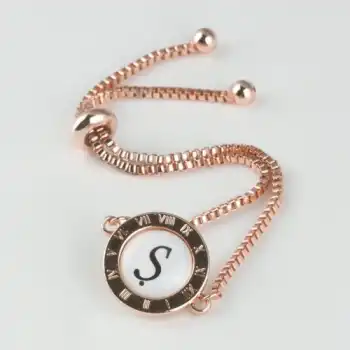 Rennway Roz Renk Asansörlü Harfli Bileklik Kategori: Bijuteri Bileklik