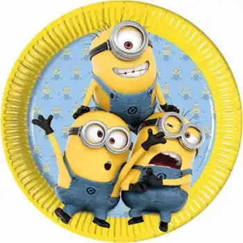 Bs İthalat Minions Baskı Temalı Karton Tabak 8 Adet