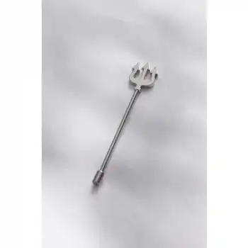 Karce CLZ943  316L Cerrahi Çelik Gümüş Renk Poseidon Mızrağı Köprü Piercing