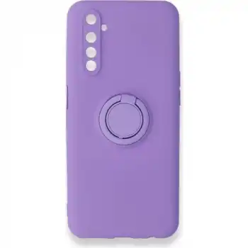 My Elektrik Elektronik Realme 6 Kılıf Viktor Yüzüklü Silikon - Mor