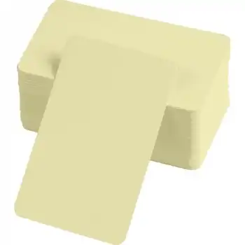 Boş Kelime Kartları 5x8 cm - 50 Adet Oval Kenarlı | Tabu & Not Kartları - Sarı