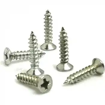 Klips, Menteşe, Ayak, Ağaç, Sunta Vidası 3X13 mm - Nikel 100 Adet