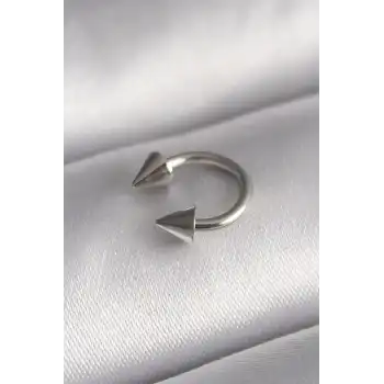 316L Çelik Gümüş Renk Halka Çivi Model Kadın Piercing - TJ-PR1366