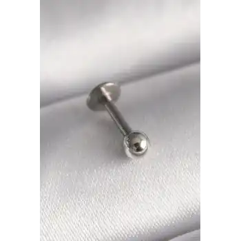 316L Çelik Gümüş Renk Topçuk Piercing - TJ-PR1368