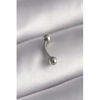 316L Çelik Gümüş Renk Topçuk Model Piercing - TJ-PR1363