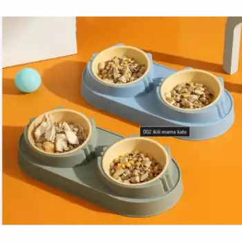 Mikopet Çift Bölmeli Mama ve Su Kabı