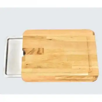 Pratik Tepsili Ahşap Kesme Tahtası