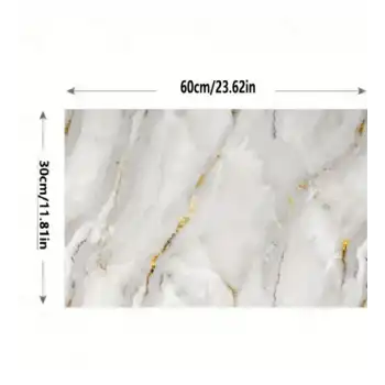 Vinil Beyaz Mermer Desenli Alüminyum Plastik Duvar Sticker