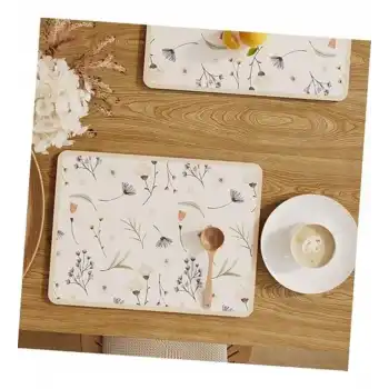 Çiçekli Kaymaz Servis Matı