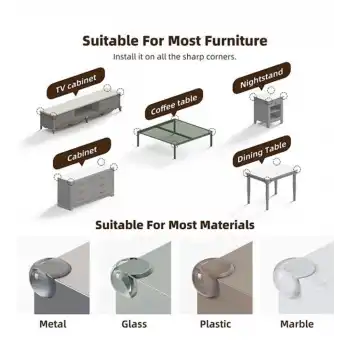 Silikon Şeffaf Masa Kenarı Köşe Koruması