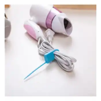 Kilit Şeklinde Silikon Kablo ve Poşet Bağlama Aparatı (3lü Set)