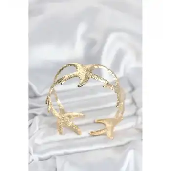 BFS Pirinç Gold Renk Deniz Yıldızı Model Kadın Bileklik