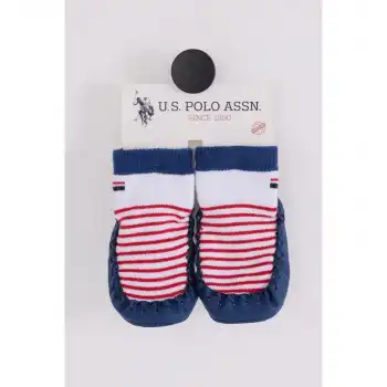 BFS U.S. Polo n Çarık Çorap USB2600 Beyaz-Lacivert